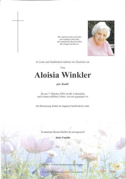 Parte von Aloisia Winkler