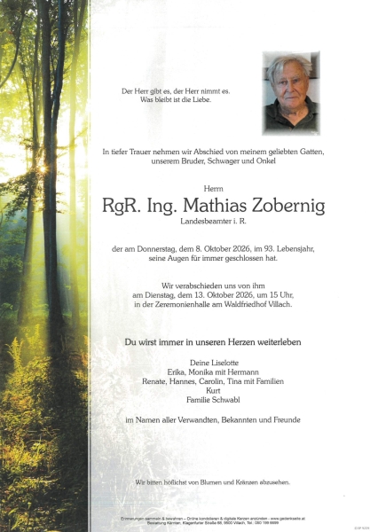 Parte von RgR. Ing. Mathias  Zobernig