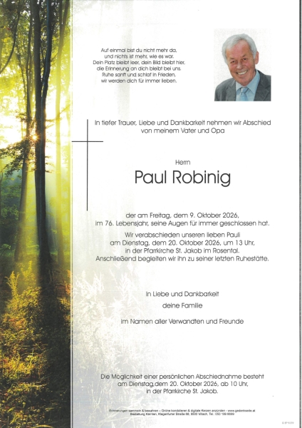 Parte von Paul Robinig