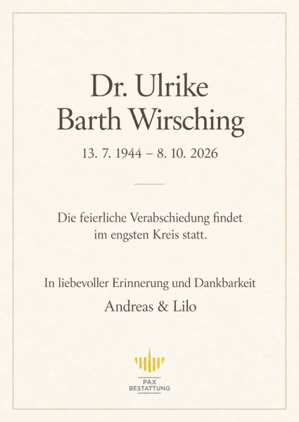 Parte von Ulrike Barth Wirsching