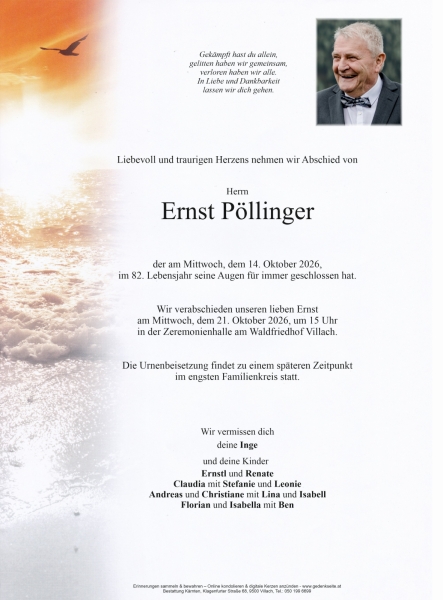 Parte von Ernst Pöllinger