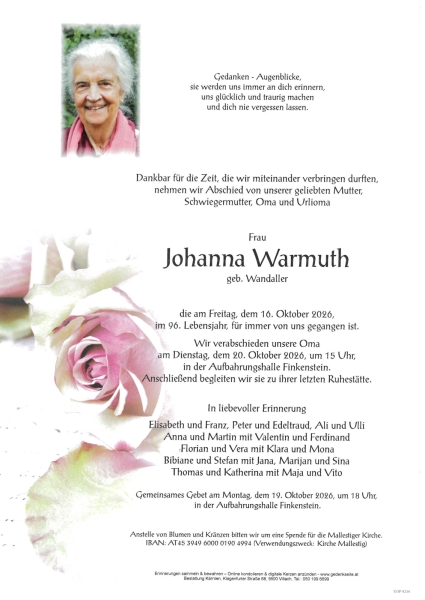 Parte von Johanna Warmuth