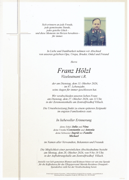 Parte von Franz Hölzl