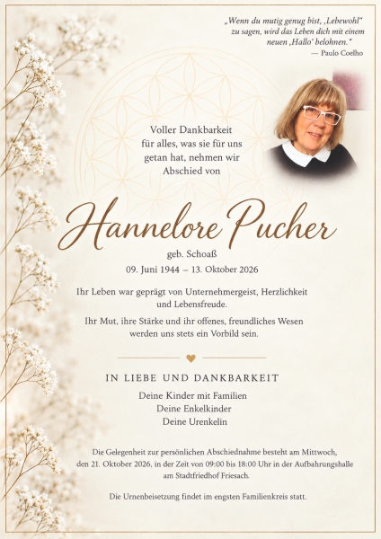 Parte von Hannelore Pucher