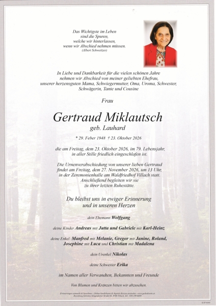Parte von Gertraud Miklautsch