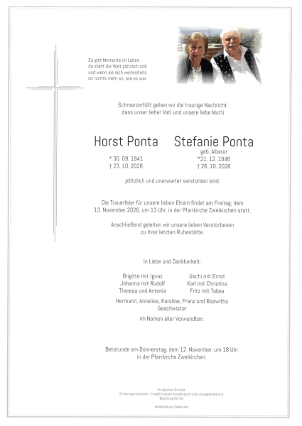 Parte von Horst und Stefanie Ponta